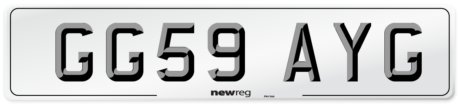 GG59 AYG Number Plate from New Reg